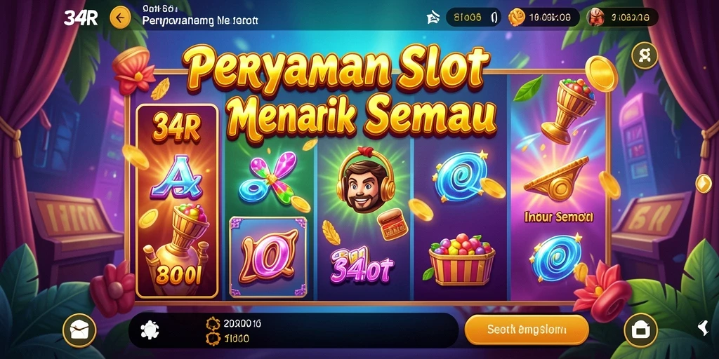Tampilan gameplay Slot 34R yang mengasyikkan dan interaktif.