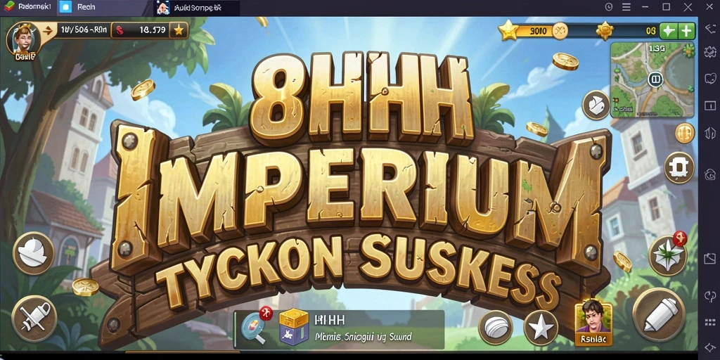 Screenshot gameplay 8HHH menampilkan aktivitas pembangunan bisnis Tycoon.