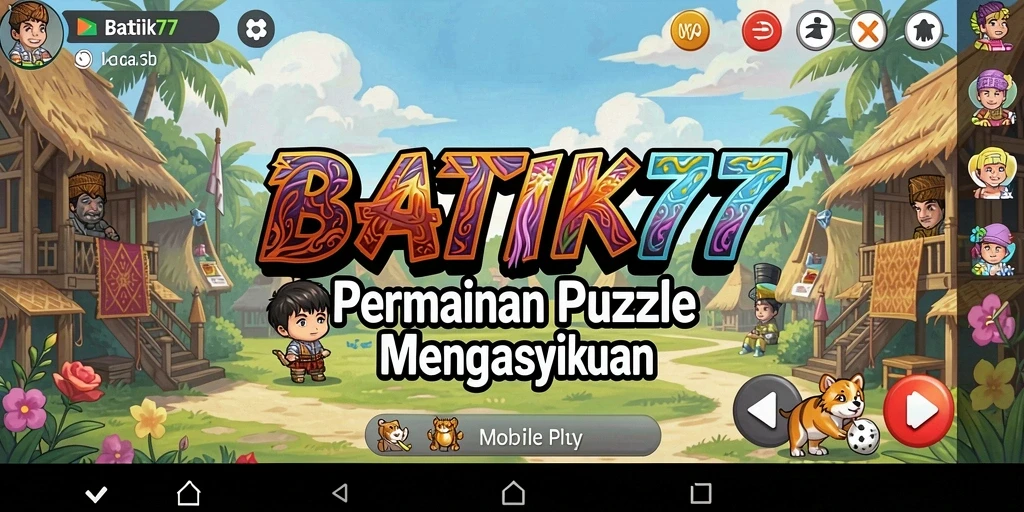 Tampilan menarik dari gameplay Puzzle BATIK77 yang menantang.
