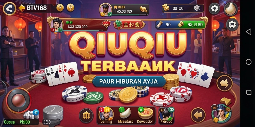 Tampilan gameplay seru BTV168 dalam permainan QiuQiu.
