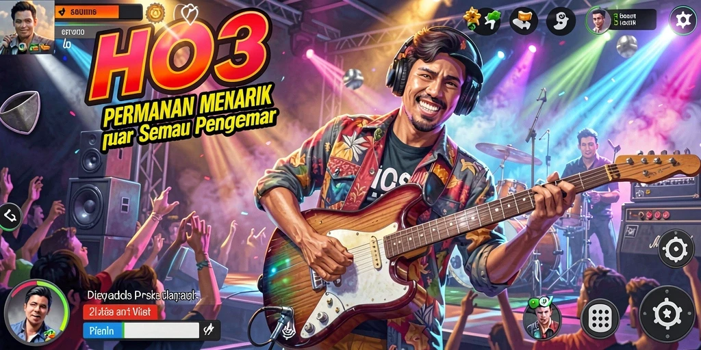 Tampilan gameplay menarik di HO3 dengan interaksi musik yang seru.