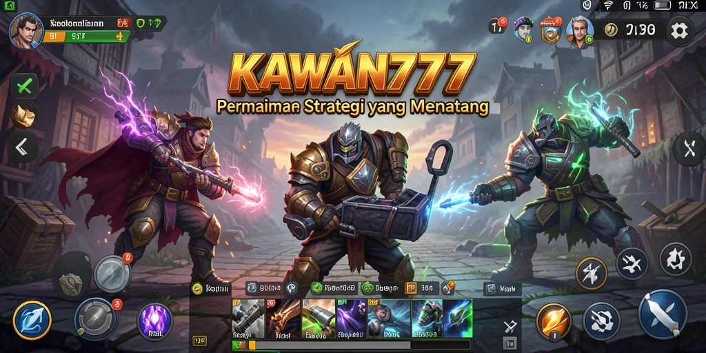 Tangkapan layar menampilkan gameplay strategis di KAWAN777.