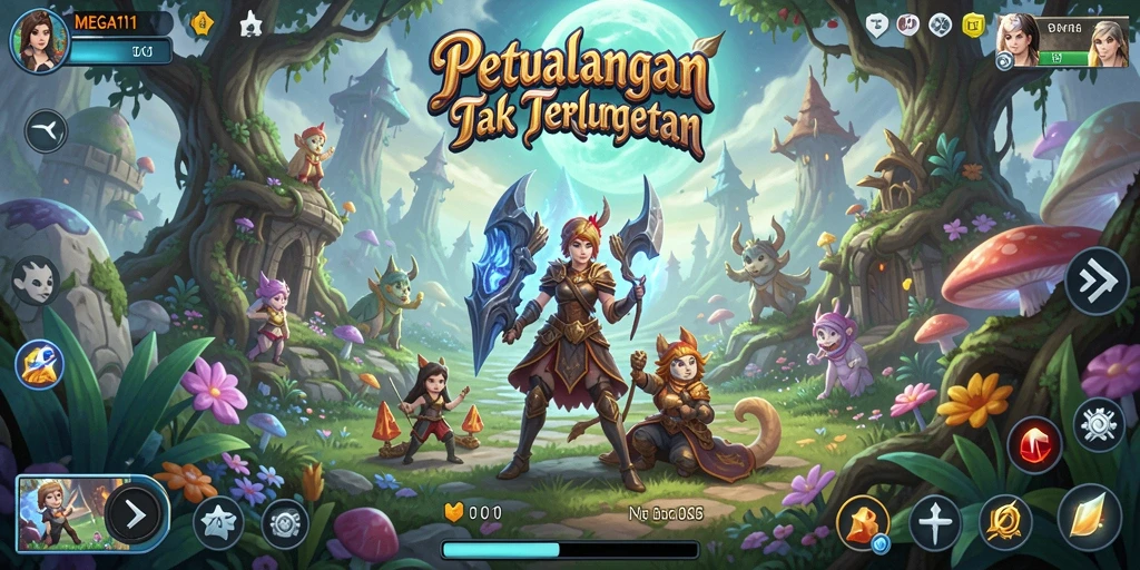 Tampilan gameplay MEGA111 yang seru dan menantang di dunia petualangan.