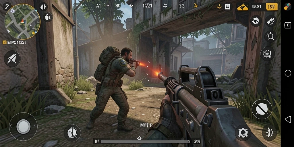 Tangkapan layar menunjukkan gameplay intens dalam MPO1221.
