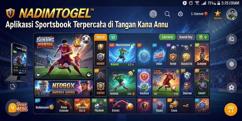 Tampilan gameplay Sportsbook NADIMTOGEL yang menarik dan interaktif.
