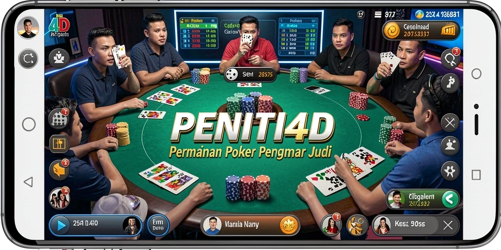 Tampilan menakjubkan dari gameplay Poker di PENITI4D.