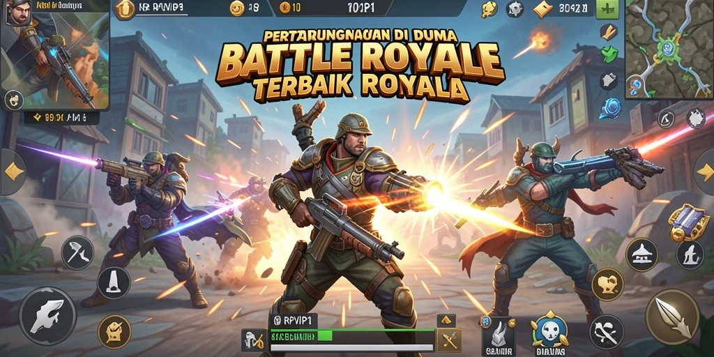 Tangkapan layar RPVIP1 menampilkan aksi mendebarkan dalam arena Battle Royale.