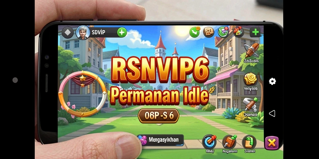 Tampilan screenshot utama RSNVIP6 menunjukkan gameplay Idle yang menarik.