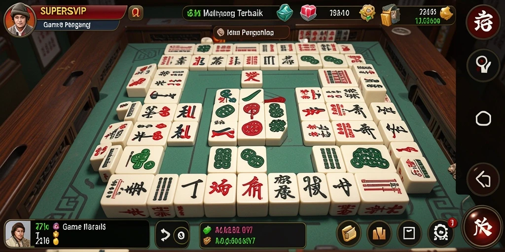 Screenshot gameplay <strong>SUPERSVIP</strong> menampilkan suasana permainan Mahjong yang seru.
