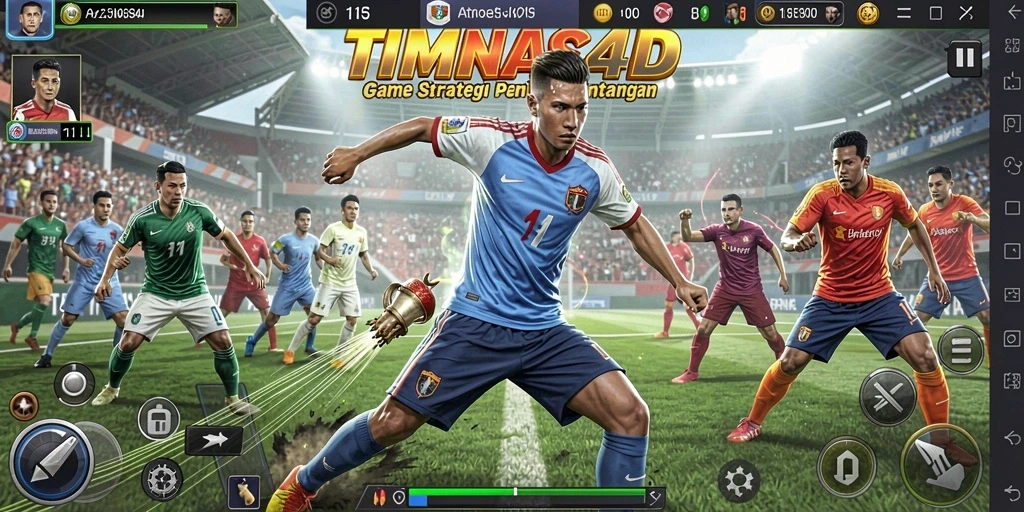 Screenshot utama TIMNAS4D menampilkan strategi permainan yang intens.