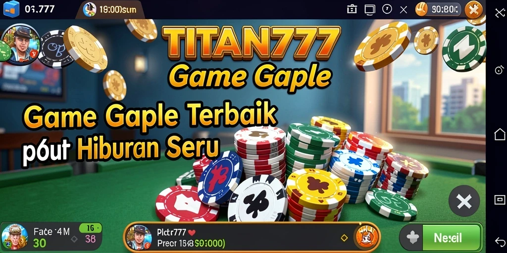 Screenshot gameplay TITAN777 dengan tampilan menarik saat bermain Gaple.