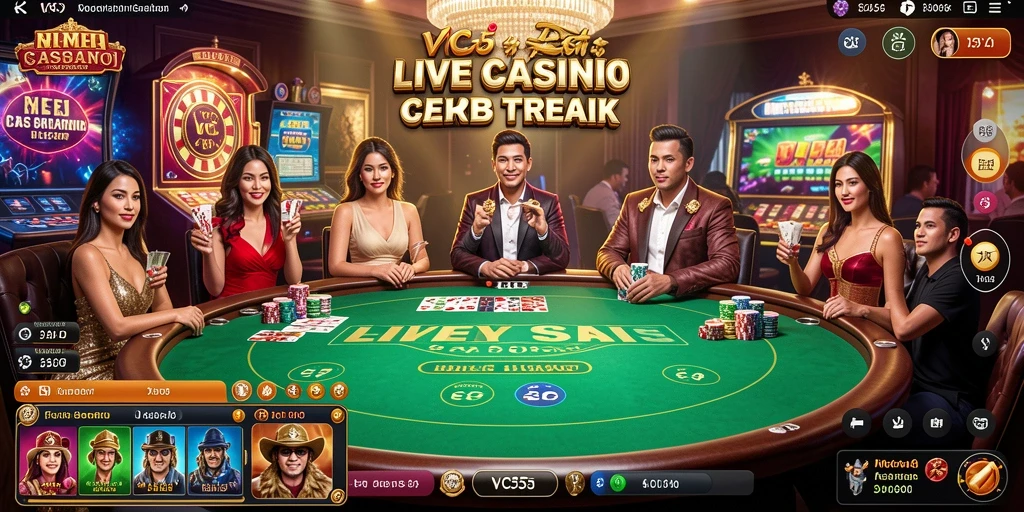 Tampilan gameplay Live Casino menakjubkan dengan dealer langsung yang interaktif.