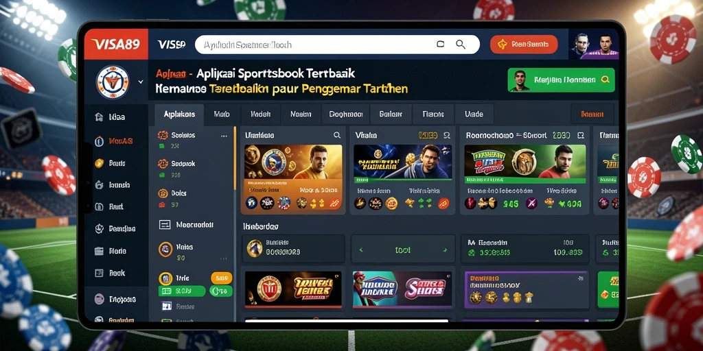 Screenshot utama menampilkan gameplay seru dari taruhan Sportsbook.