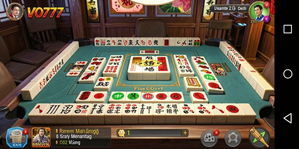 Tangkapan layar utama VO777 menampilkan gameplay Mahjong yang seru dan menantang.