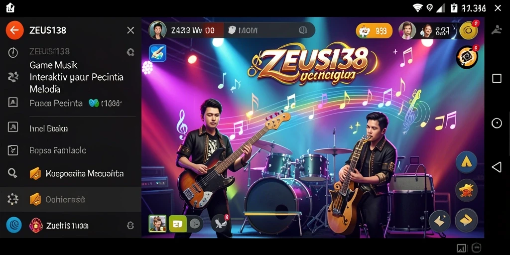 Screenshot ZEUS138 menampilkan antarmuka permainan musik yang menarik.